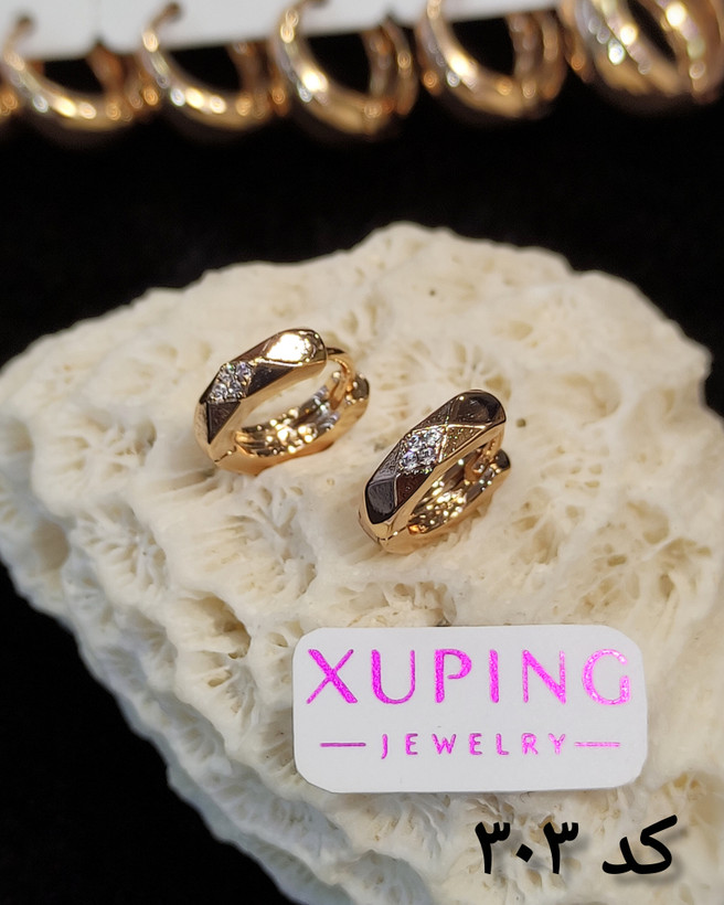 گوشوارههای ژوپینگ طرح طلا ضد حساسیت