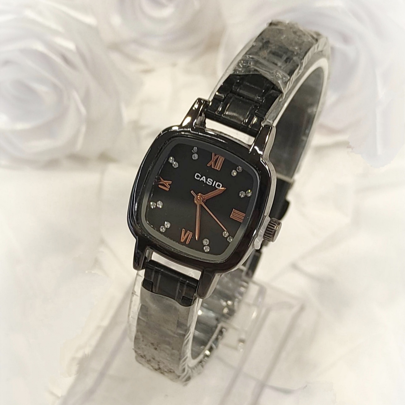 ساعت زنانه طرح CASIO فول بلک مربع